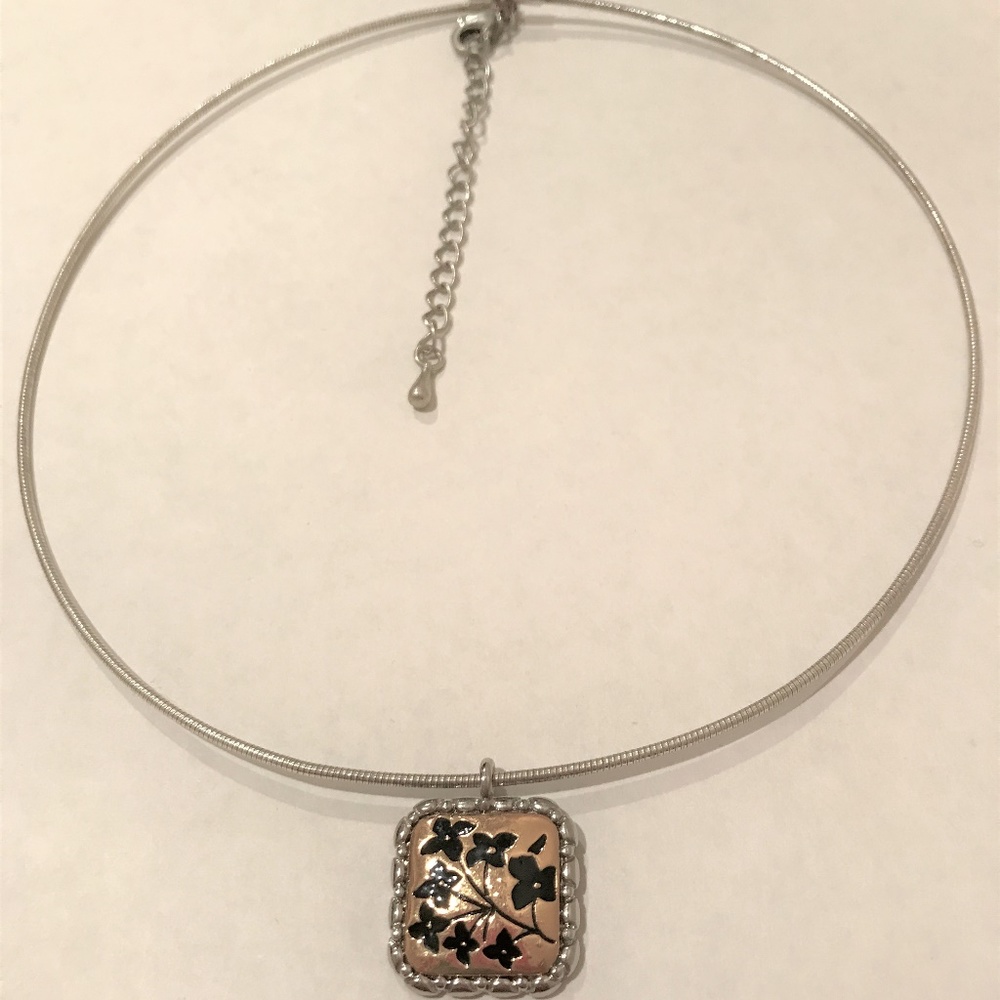Lia Sophia Gold and Silver Floral Necklace